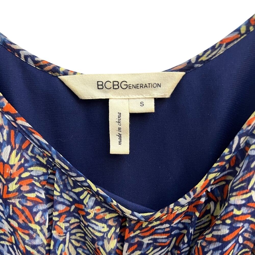 BCBGeneration Blue Sprinkle Abstract Mini Dress, size small